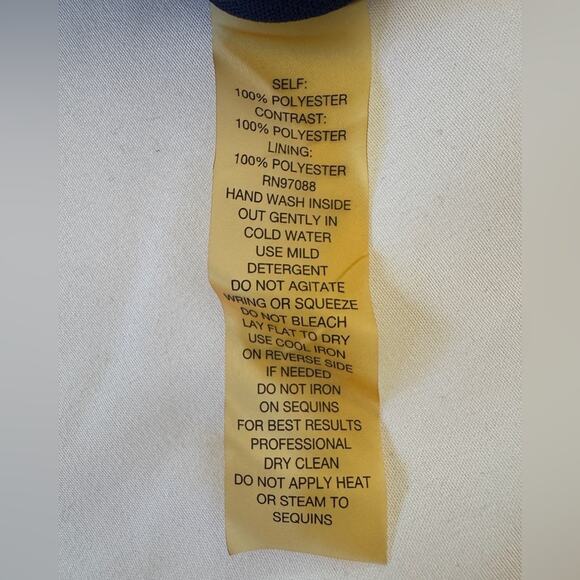 Vintage Y2K dELiA*s Dark Blue Sequined Spaghetti Strap Tiered Mini Dress - Picture 8 of 8